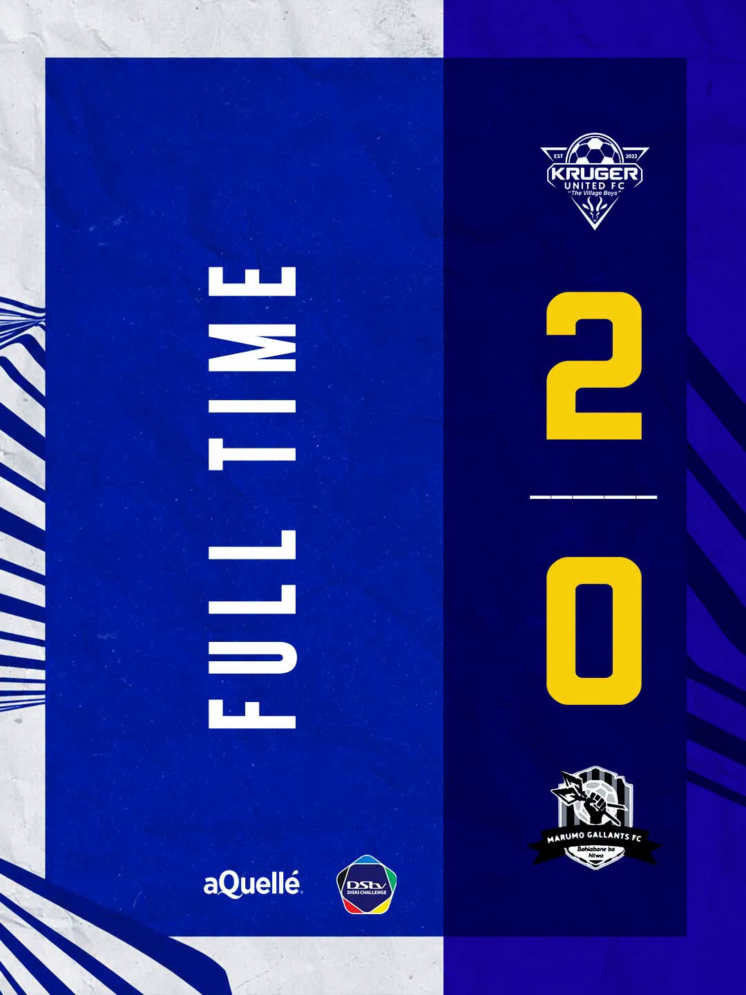 Kruger United DDC win their opening game of the season ⚽️💙💛!