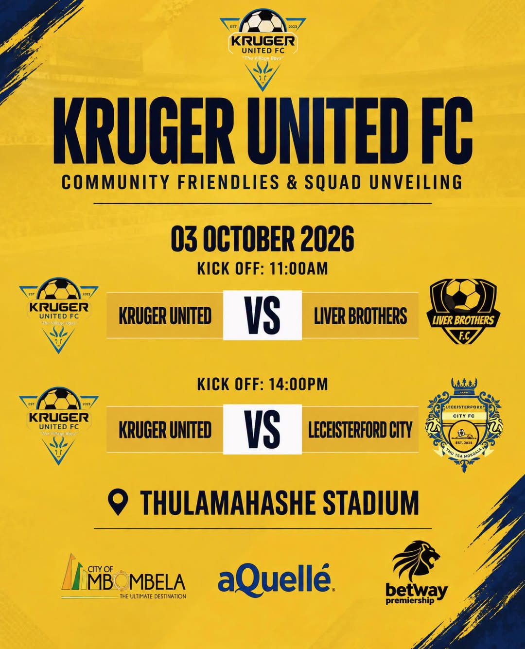 Friendlies & Squad Unveiling at Thulamahashe Stadium.